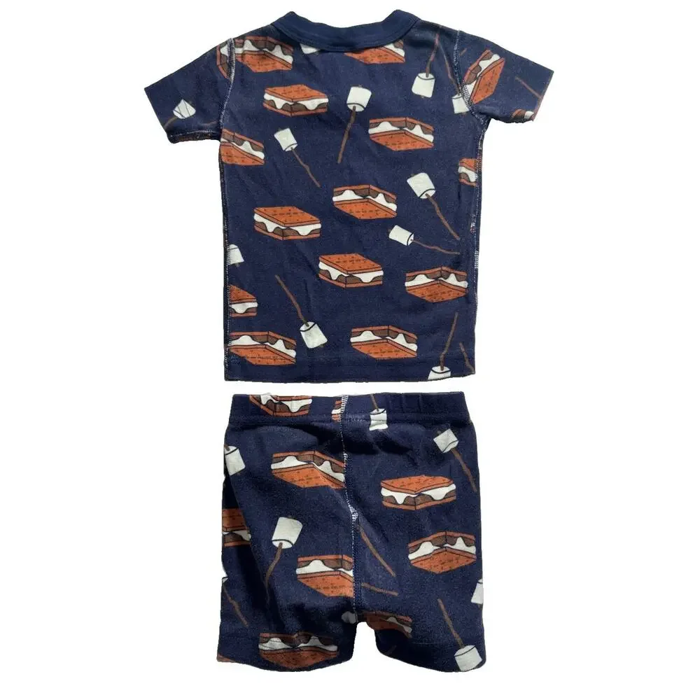 Hanna Andersson Pajama Set 2T 85cm S’mores Camping Organic Cotton PJs